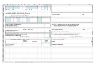 Standard Workload Form – OPSEU 417